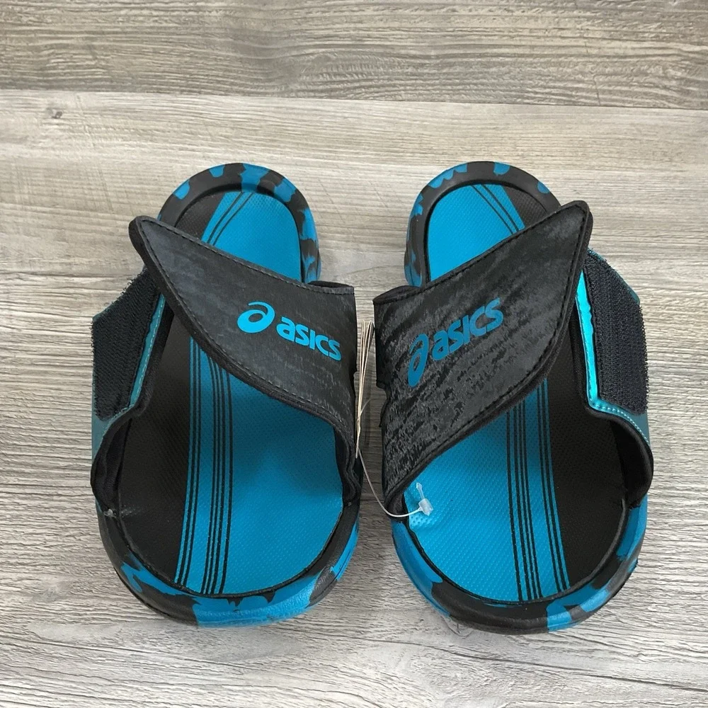 Asics Men's Lyashi Stability P210Y Electric Blue Sandals Size 7 US NEW
